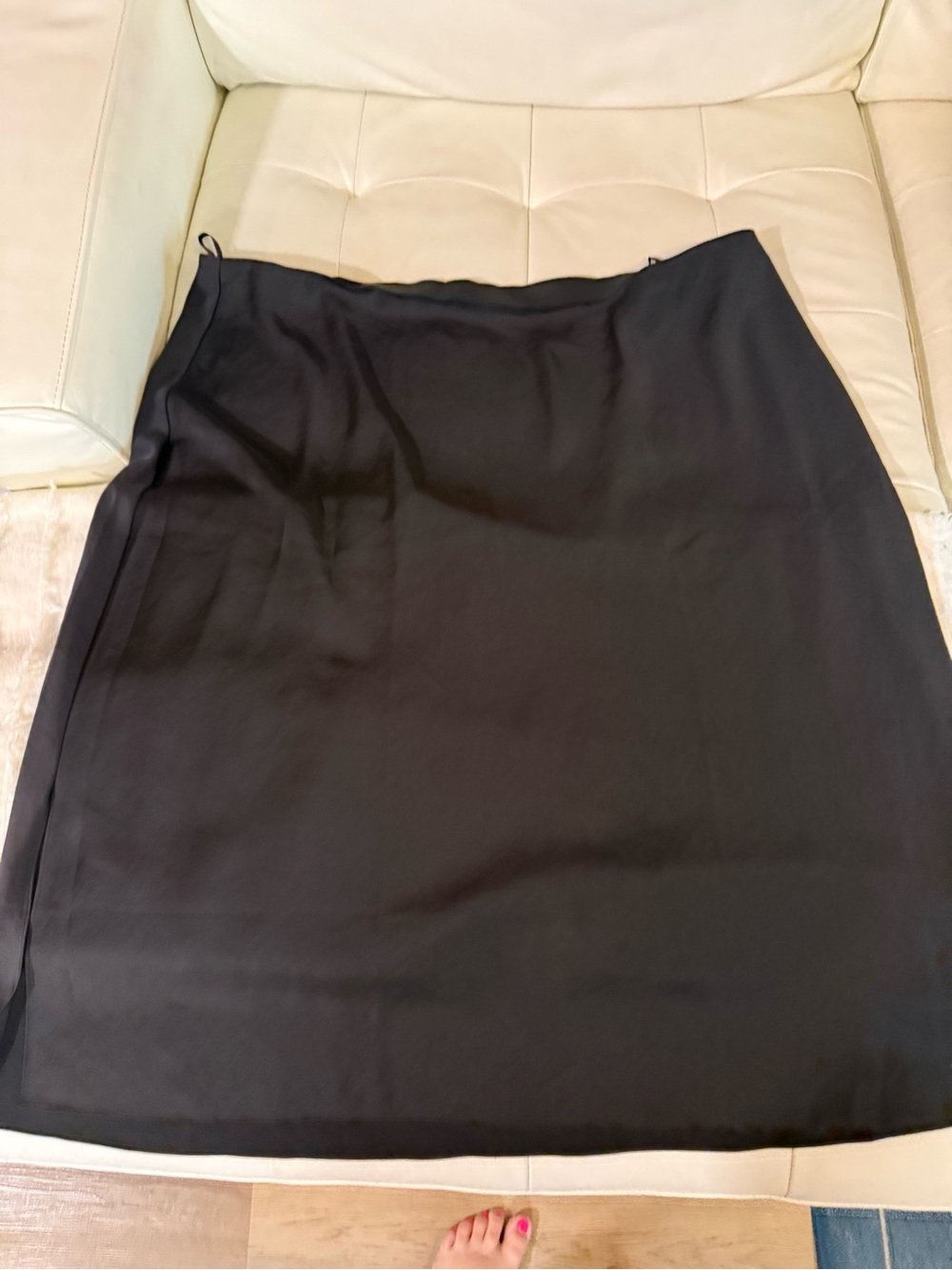Universal Standard Black Satin Pencil Skirt